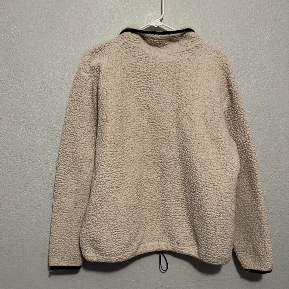 PINK Victoria's Secret Sherpa Teddy  1/4 Zip Boyfriend Pullover Size Medium - Picture 6 of 6